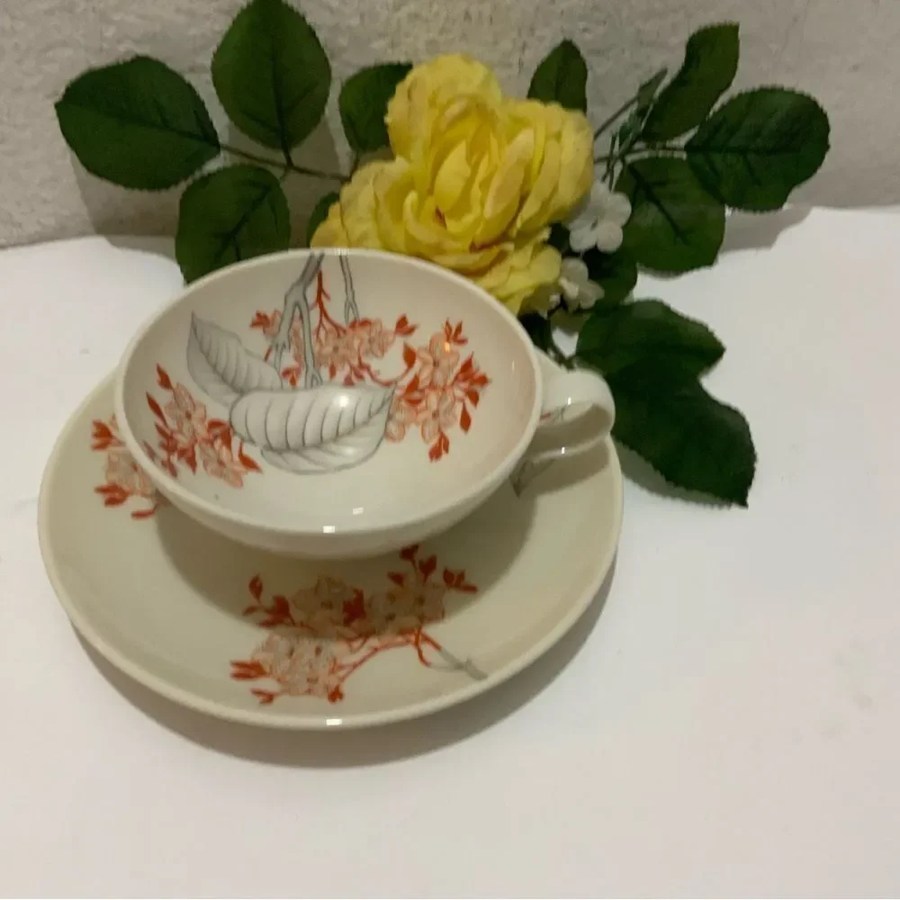Castleton China Demitasse Cup & Saucer Mandalay Pattern By Ching Chih Yee G4